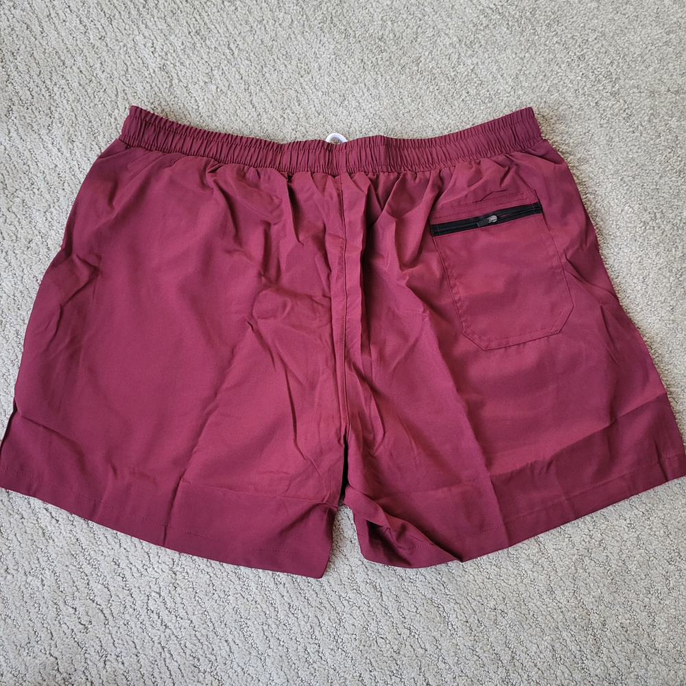 Men’s IUU Swim Trunks with Compression Liner – Burgundy – Size XL – NWT - Picture 9 of 10